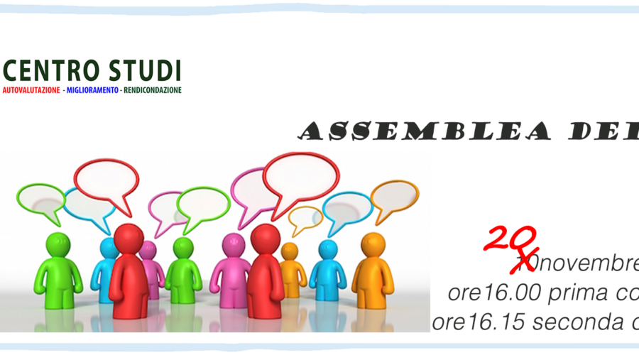 20 NOVEMBRE 2023 – CONVOCAZIONE ASSEMBLEA DEI SOCI del CENTRO STUDI AU.MI.RE.