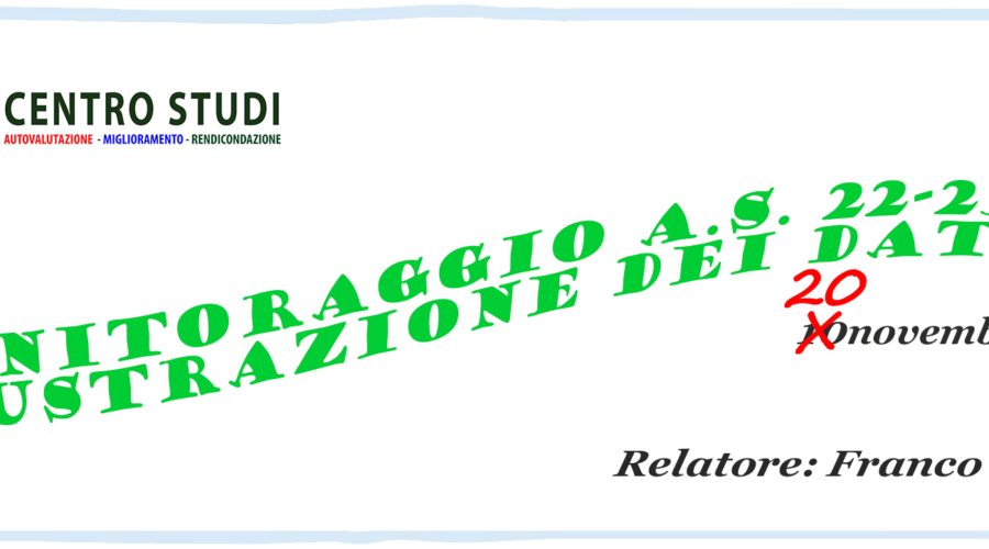 Webinar 20 novembre 2023 – Monitoraggio 2022/2023: illustrazione dei dati