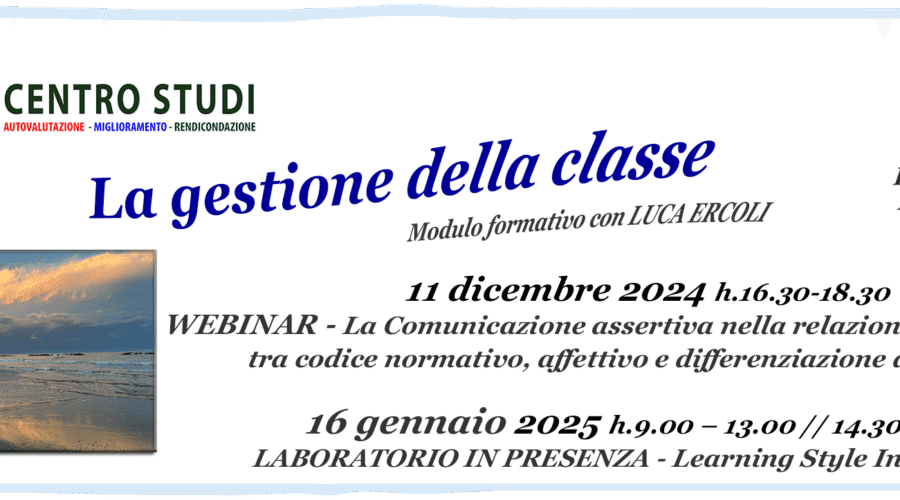 Modulo formativo – LA GESTIONE DELLA CLASSE